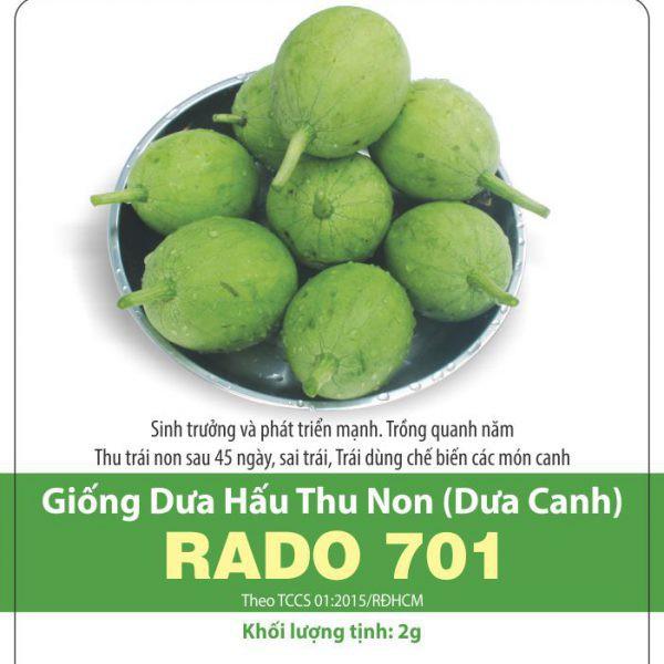 Hạt giống dưa hấu ăn non Rado 701 RD gói 2gr - Nụ dưa