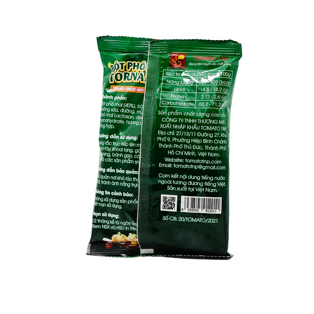 Bột phô mai lắc Tornado 100g