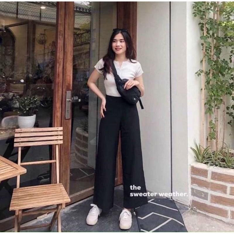Quần ống suông siêu đẹp chất liệu cực mát
