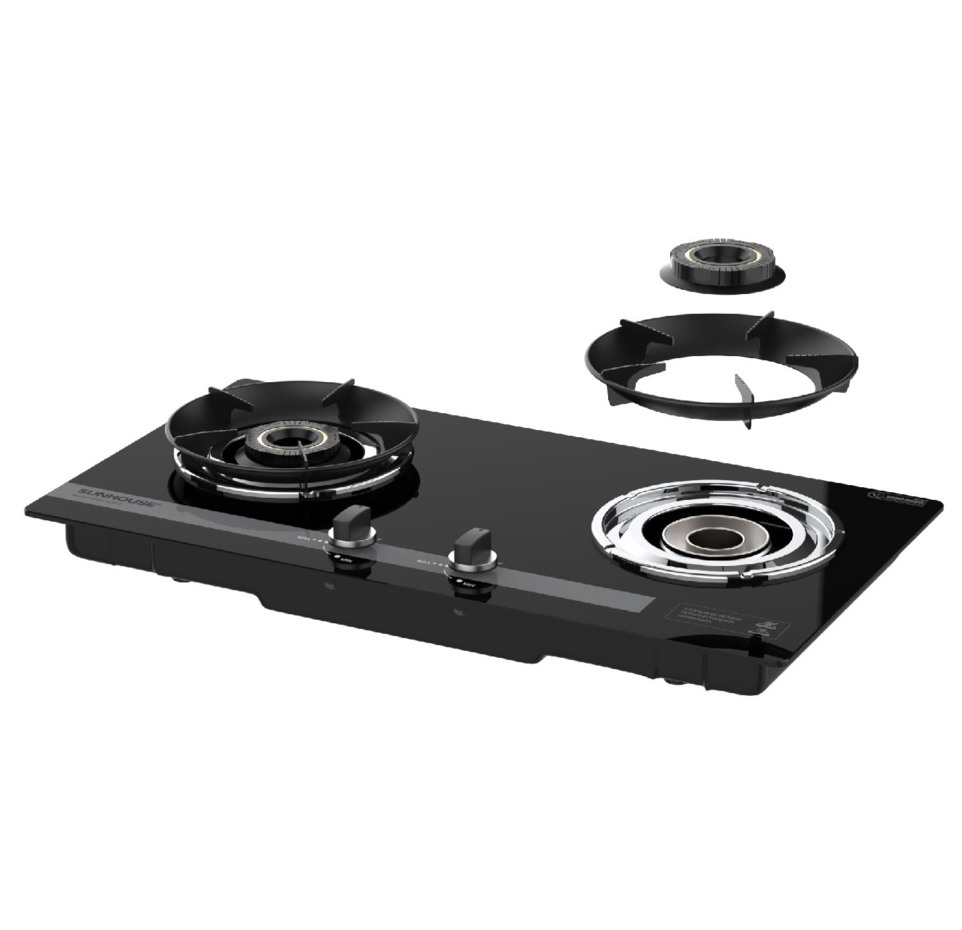 BẾP GAS ÂM KÍNH SUNHOUSE SHB61020-V - Hàng Chính Hãng