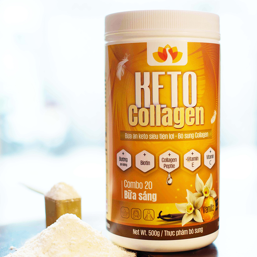 Combo 2 hộp Keto Collagen Bữa ăn Keto hỗ trợ GIẢM CÂN SIÊU TIỆN LỢI cho người thực hành Keto và người muốn giảm cân