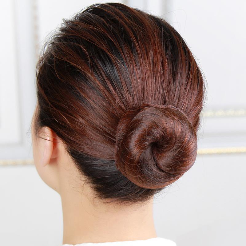 Bộ sản phẩm búi tóc ba lê, tiếp viên hàng không, kẹp búi chữ u, dây cột đen trơn