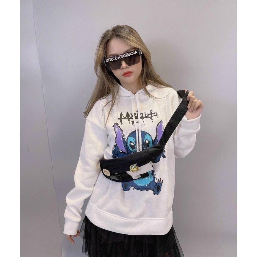 Áo Khoác Nỉ Hoodie Chuột Stitch Freesize Mặc Rộng Rãi Thoải Mái Knn03