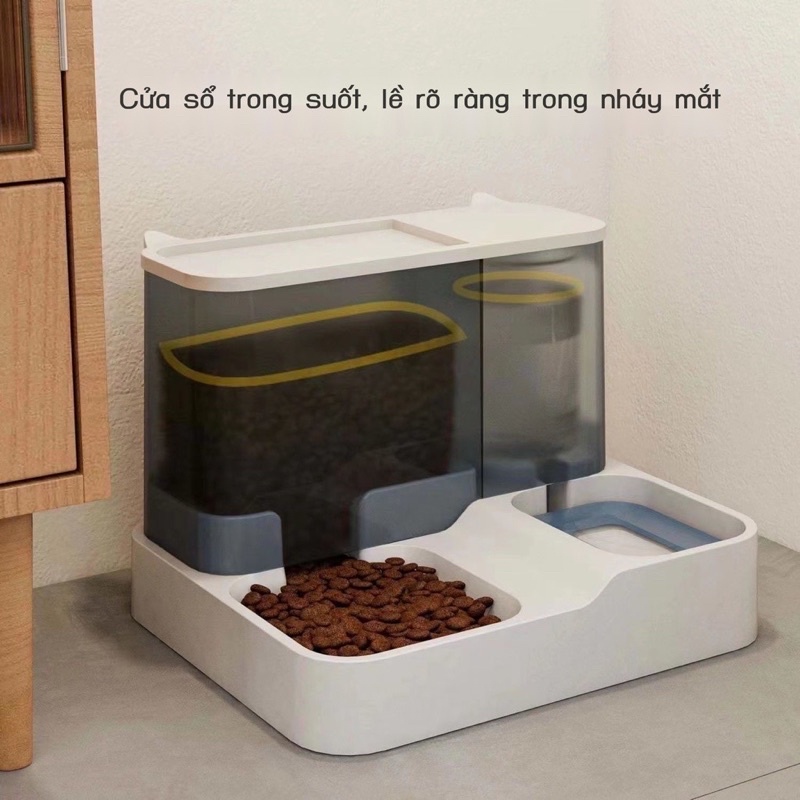 Bộ Bát Ăn Và Bình Nước Tự Động Cao Cấp Cho Chó Mèo - YonaPetshop