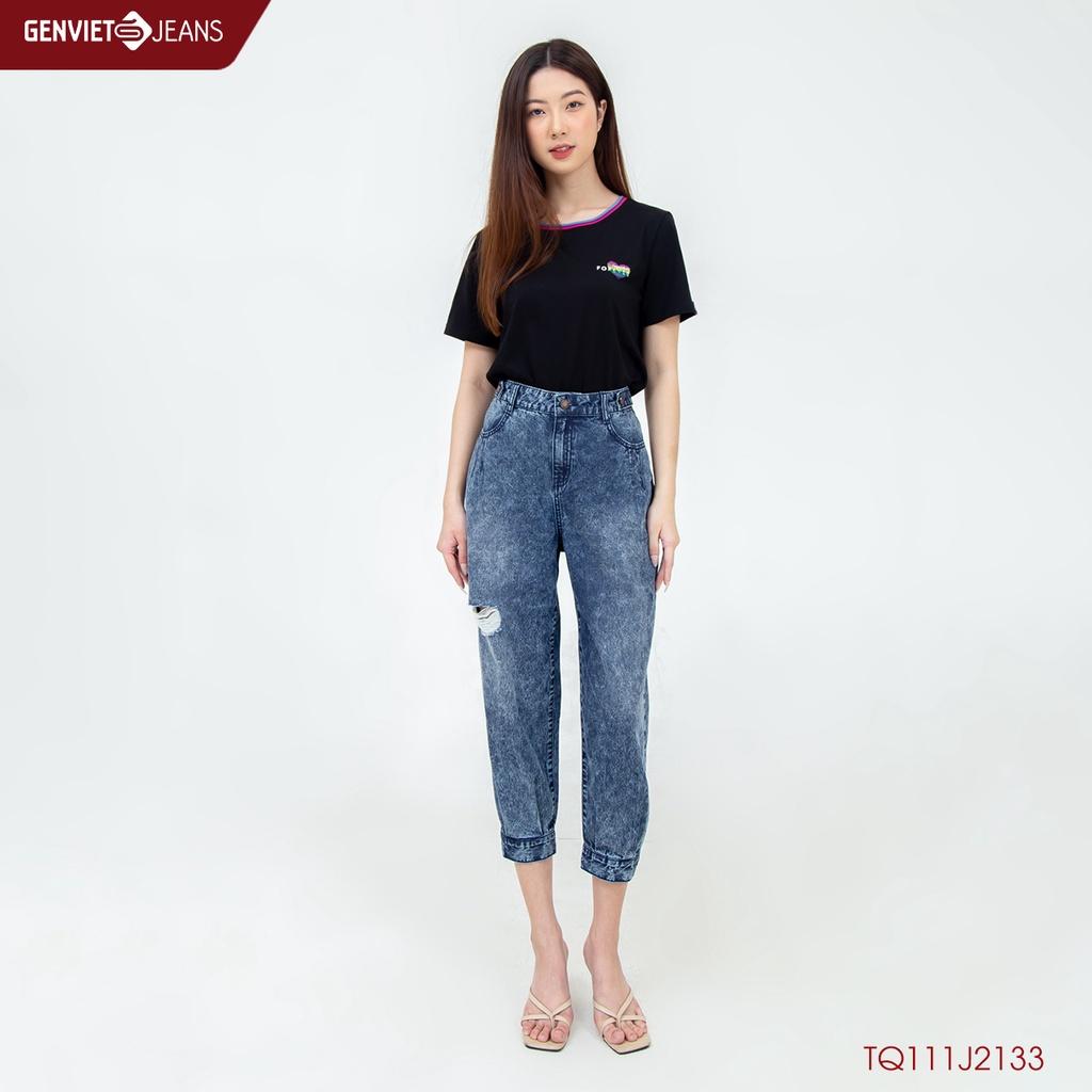 Quần Jeans Nữ Jogger GENVIET TQ111J2133