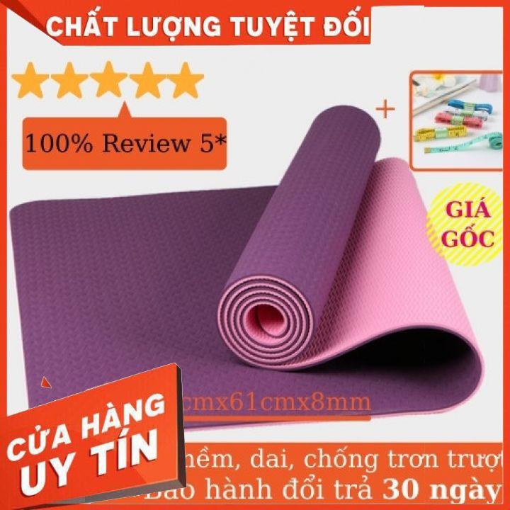 thảm tập yoga , thảm tập gym tại nhà , thảm tập yoga 2 lớp chống trượt định tuyến cao cấp