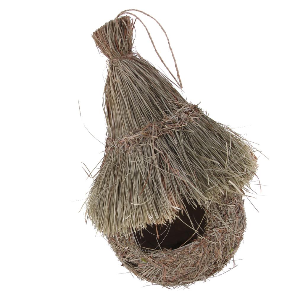 Handmade Straw Bird Nest House Hatch Breeding Grass Cave