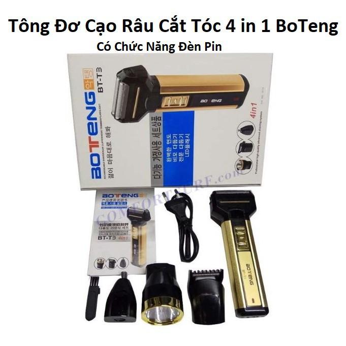 Máy Cạo Râu đa năng,Tông Đơ Cắt Tóc 4 Trong 1 BOTENG BT-T3 Thế Hệ Mới