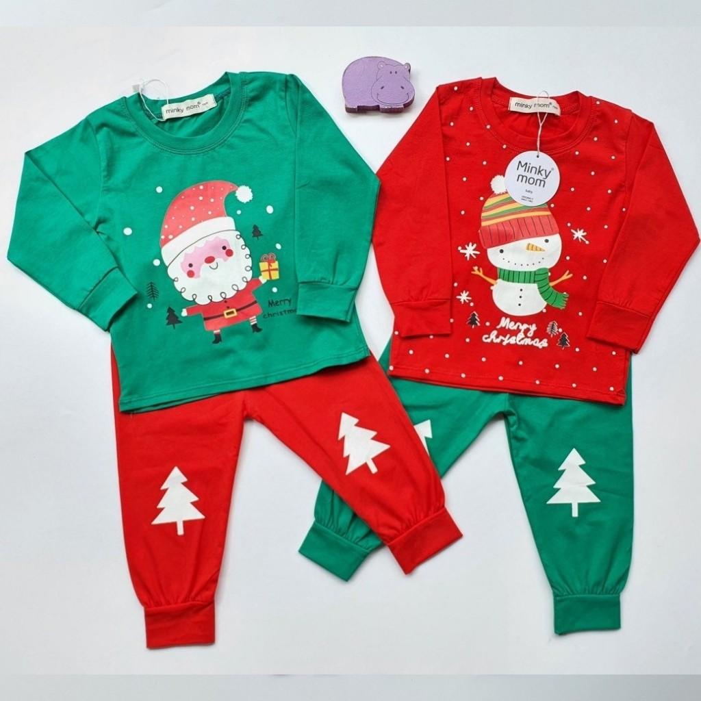 Đồ Giáng Sinh Cho Bé Bộ NOEL Minky Mom Cho Bé Trai Bé Gái Chất Cotton 100% dày dặn và giử ấm tốt cho bé