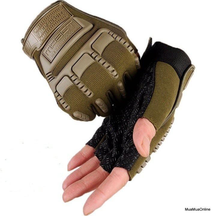 Găng Tay Hở Ngón Mpact Mechanix Kẻ Sọc Tròn