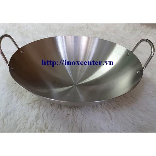Chảo xào sâu lòng – Chảo inox 2 quai 1 đáy loại lớn / Size 50cm đến 70 cm