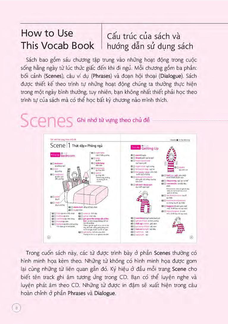 Sách Sổ Tay Từ Vựng Tiếng Anh - Từ Lúc Thức Giấc Đến Khi Đi Ngủ (Kèm file MP3)