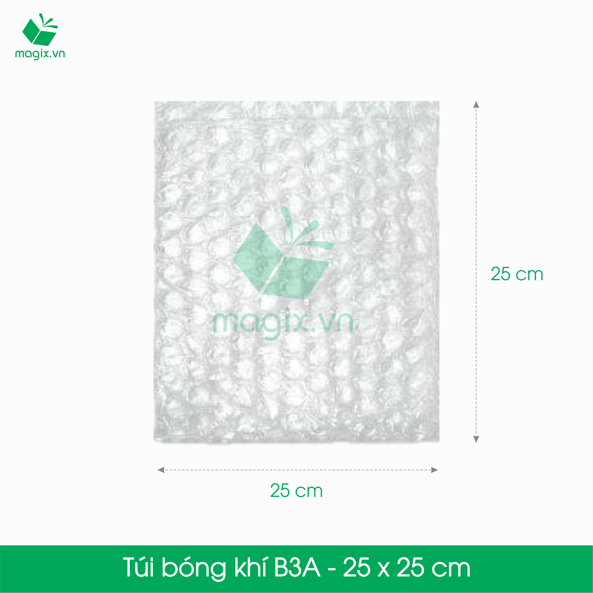 B3A - 25 TÚI BONG BÓNG KHÍ 25x25 cm - TÚI MÀNG XỐP HƠI