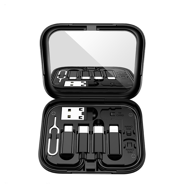 Bộ sạc nhanh dây sạc Đa Năng Type-C to USB ll Micro USB Khe SIM + TF Card + Cáp Sạc Type-C Du Lịch, thích hợp tât cả mẫu điện thoại hiện nay