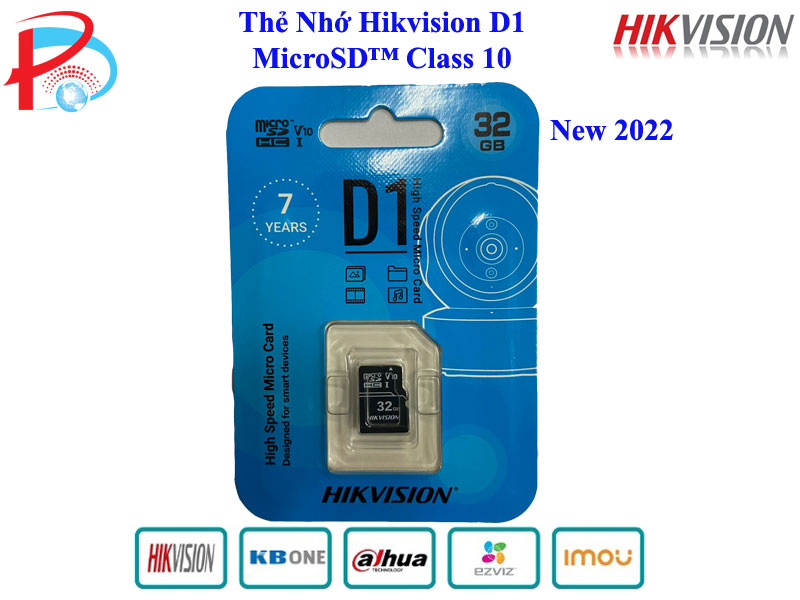 Thẻ Nhớ Hikvision 64G/32GB MicroSD Class 10 D1 Tốc Độ Cao Box Xanh Chuyên dùng cho Camera, Điện Thoại, Máy Ảnh... - Hàng Chính Hãng BH 7 Năm