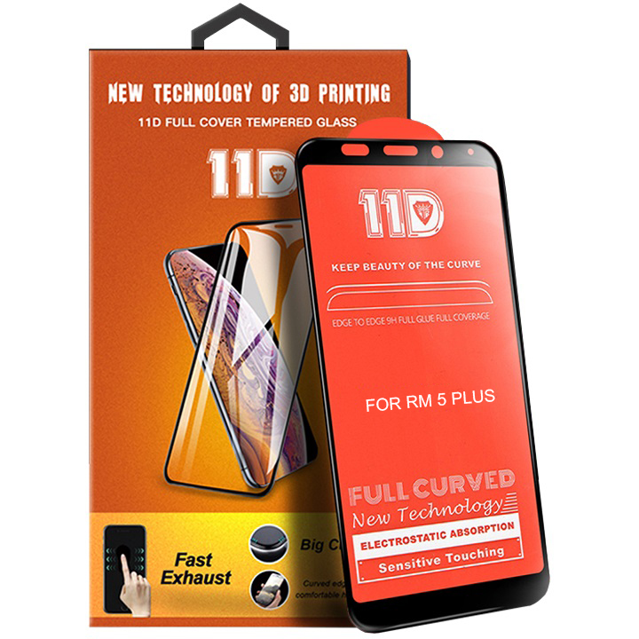 Kính cường lực 11D Xiaomi Redmi 5 Plus Full viền Đen