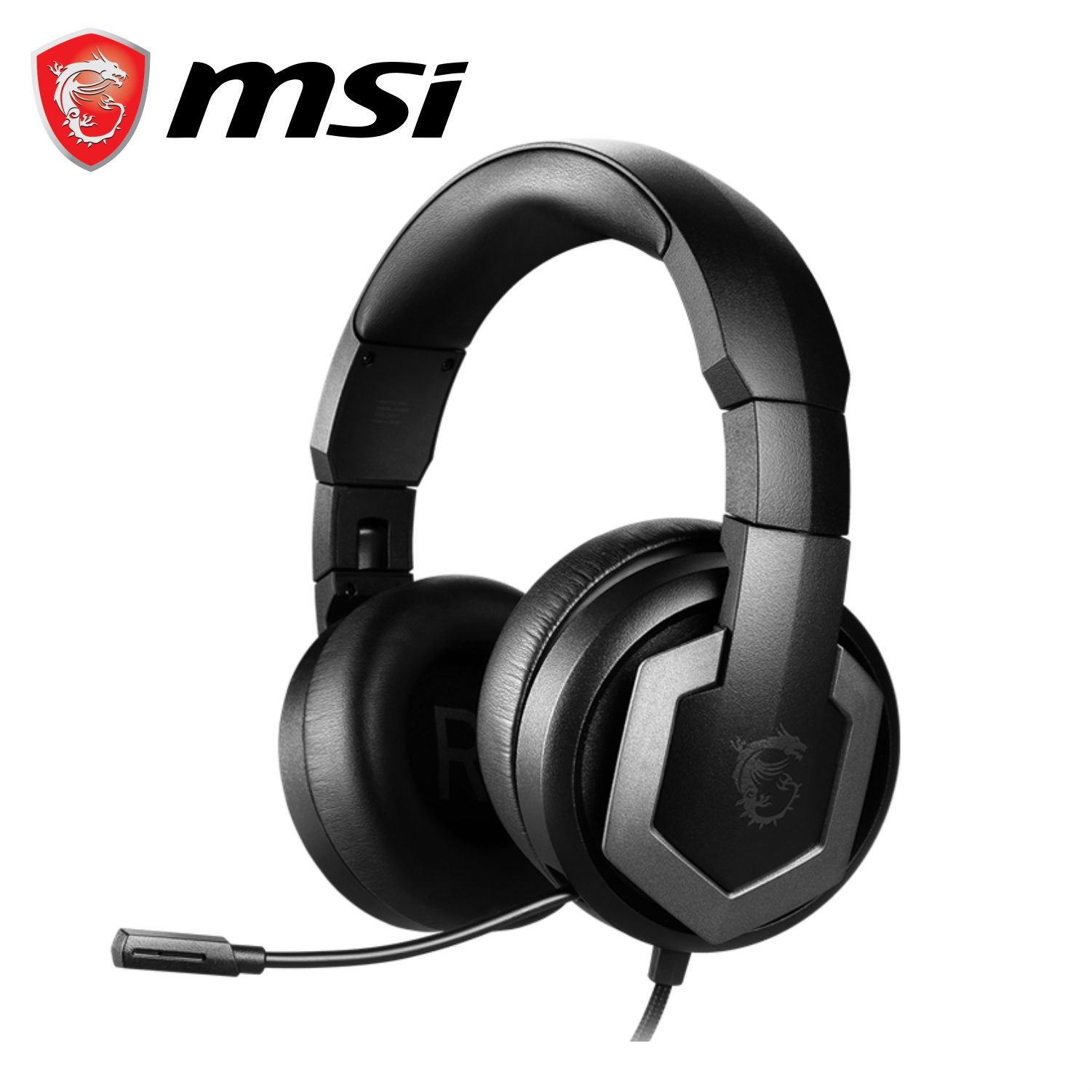 Tai Nghe Chụp Tai Gaming MSI Immerse GH61 Âm Thanh 7.1, Tích Hợp Mic, Dây Cắm USB 1.2M Và Dây 3.5mm 1M - Hàng Chính Hãng