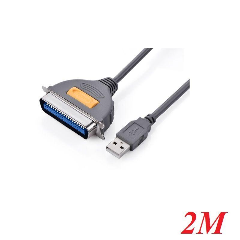 Ugreen UG20225CR124TK 2M màu Đen Cáp tín hiệu chuyển đổi USB 2.0 sang LPT âm cao cấp - HÀNG CHÍNH HÃNG