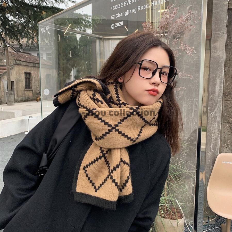 Khăn Cashmere Len Dày Cao Cấp Giữ Ấm Mùa Đông Hình Thoi - 35x180cm - Douyin - Mã LN018
