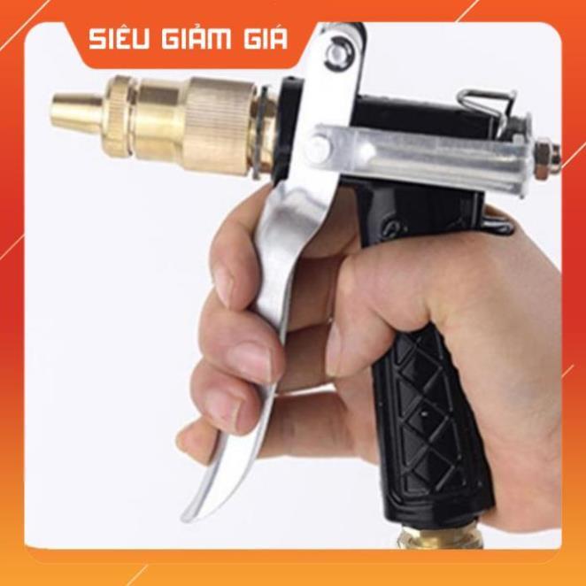 Bộ dây và vòi xịt tăng áp lực nước 300% rửa xe tưới cây 236498 - dây trắng