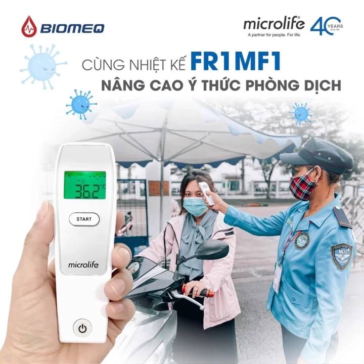 Nhiệt Kế Hồng Ngoại Đo Trán Microlife FR1MF1