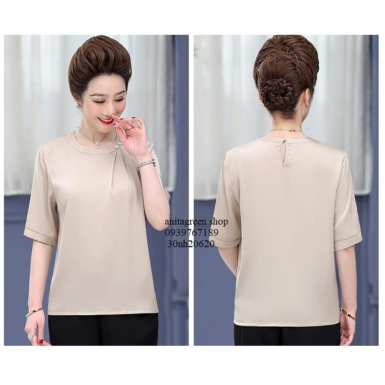Tk2-0620ÁO KIỂU TRUNG NIÊN NÚT CHUỖI