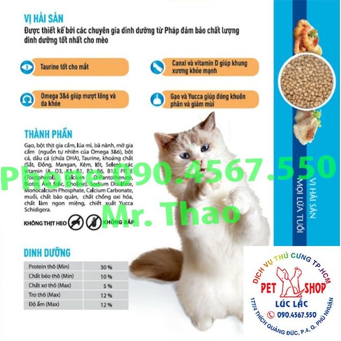 Combo 05 Gói x 350 gram Thức ăn cho mèo Minino Yum - Thức ăn cho Mèo vị Hải Sản