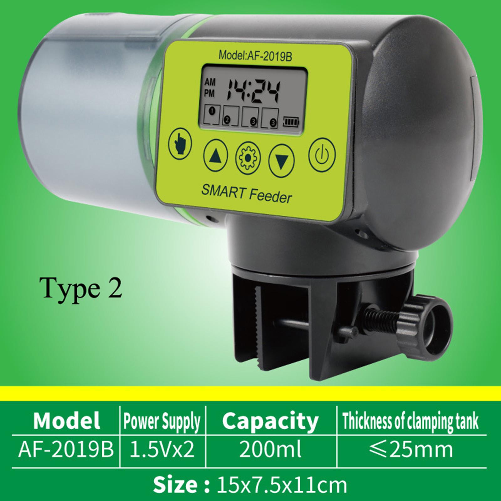 Automatic Fish Feeder, Moisture-Proof Electric Auto Fish Food Feeder Timer Dispenser for Small Fish Turtle Tank or Aquarium, Auto Feeding on Vacation