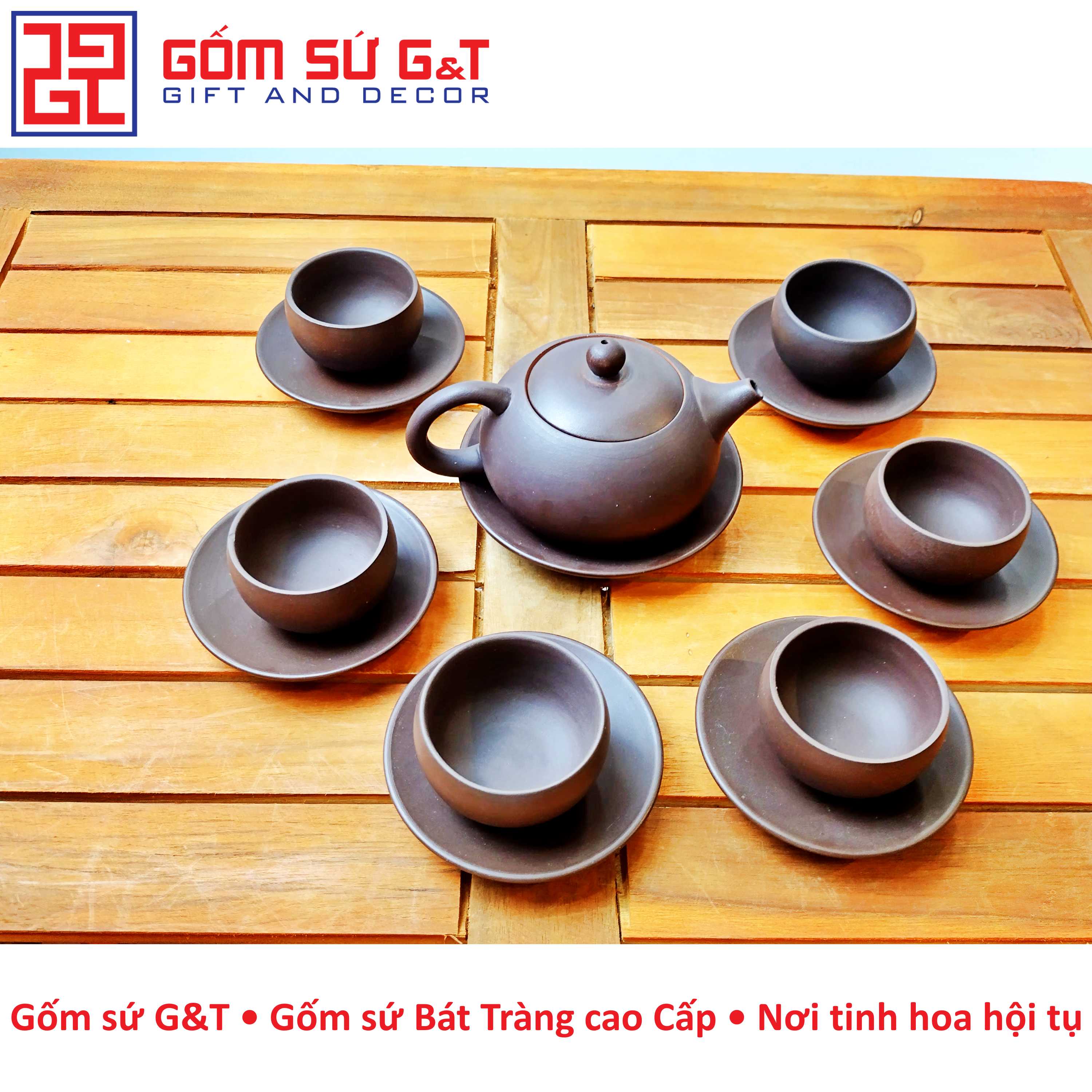 Bộ trà nâu tây thi Gốm Sứ G&amp;T