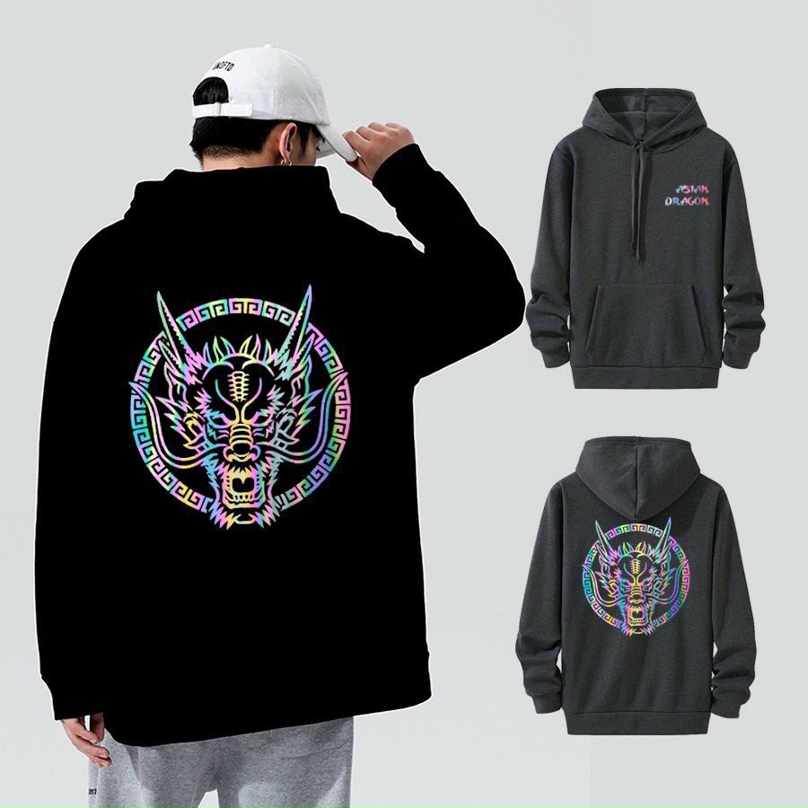 Áo Hoodie form dưới 70kg.nón 2 lớp .thun nỉ ngoại mềm ,min.hàng chất lượng bao đẹp.logo in phản quang .loại decan tốt ...nón 2 lớp vải chính 145k