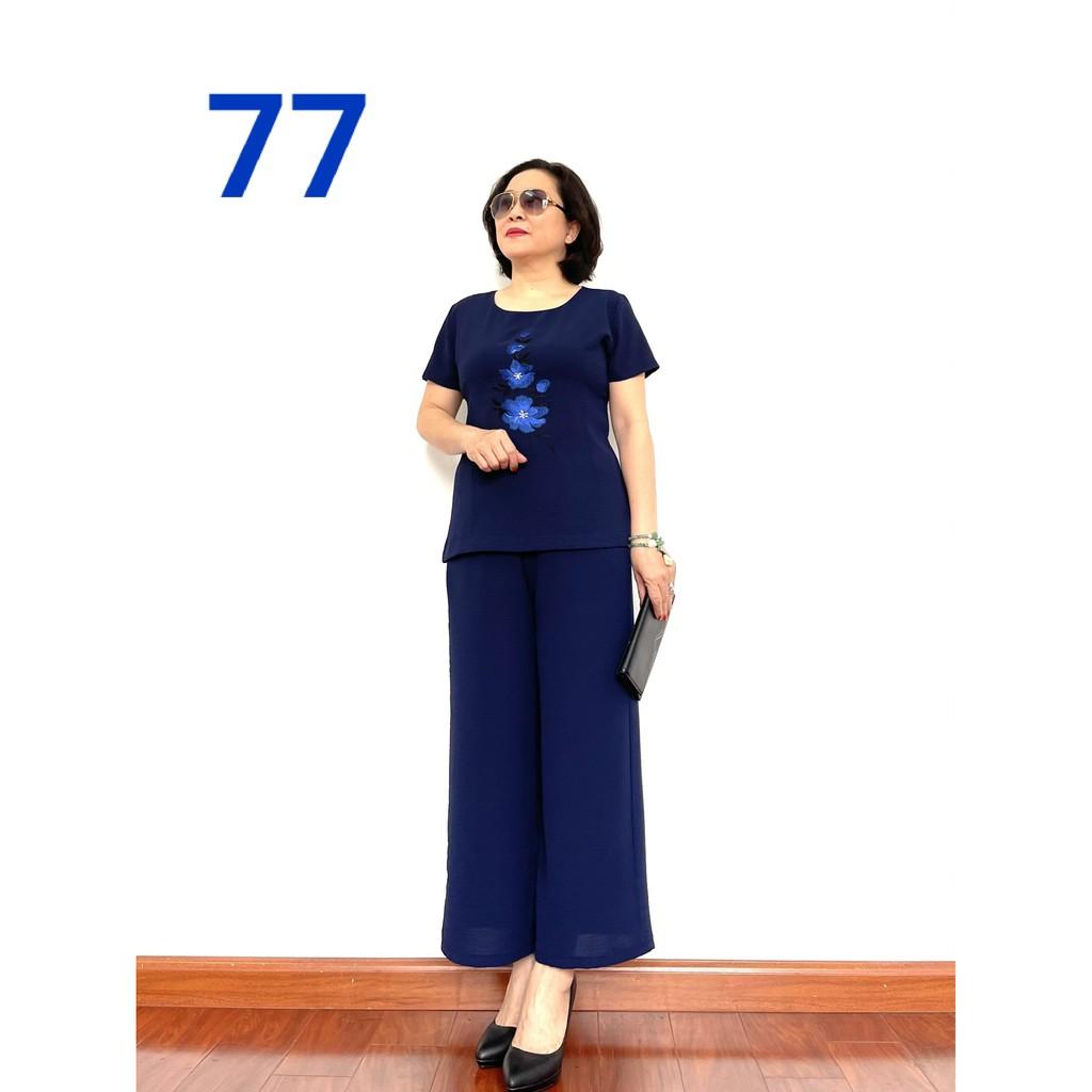 Đồ bộ trung niên đẹp 2021 - Bộ đũi cao cấp - chất vải loại 1 - Không nhăn không xù khi giặt - - Laddy_store