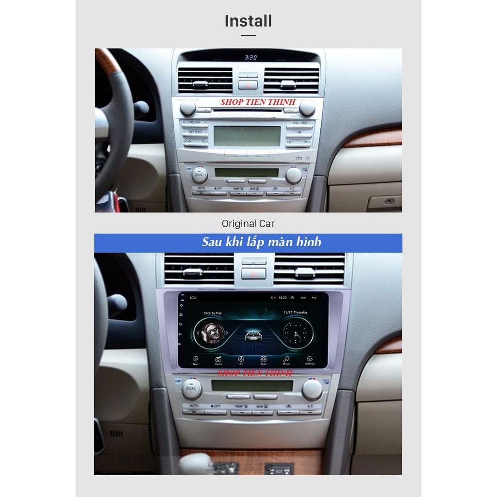 Mặt dưỡng lắp màn hình 10 Inc xe Toyota Camry 2006-2012-CÓ JACK NGUỒN