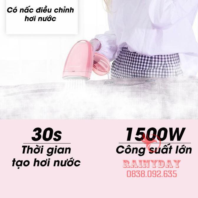 Bàn là ủi hơi nước cầm tay mini gấp gọn du lịch tiện lợi 1500w 120ml nội địa trung