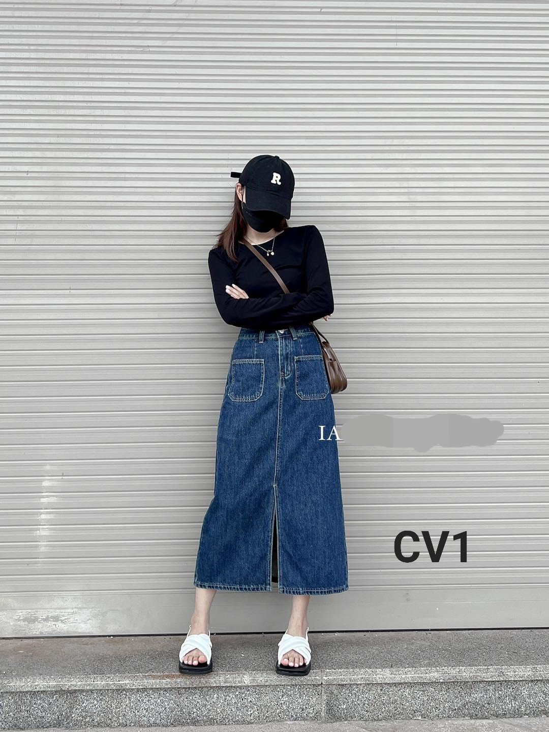 Chân Váy Jeans cao cấp siêu xinh thích hợp đi làm, đi chơi