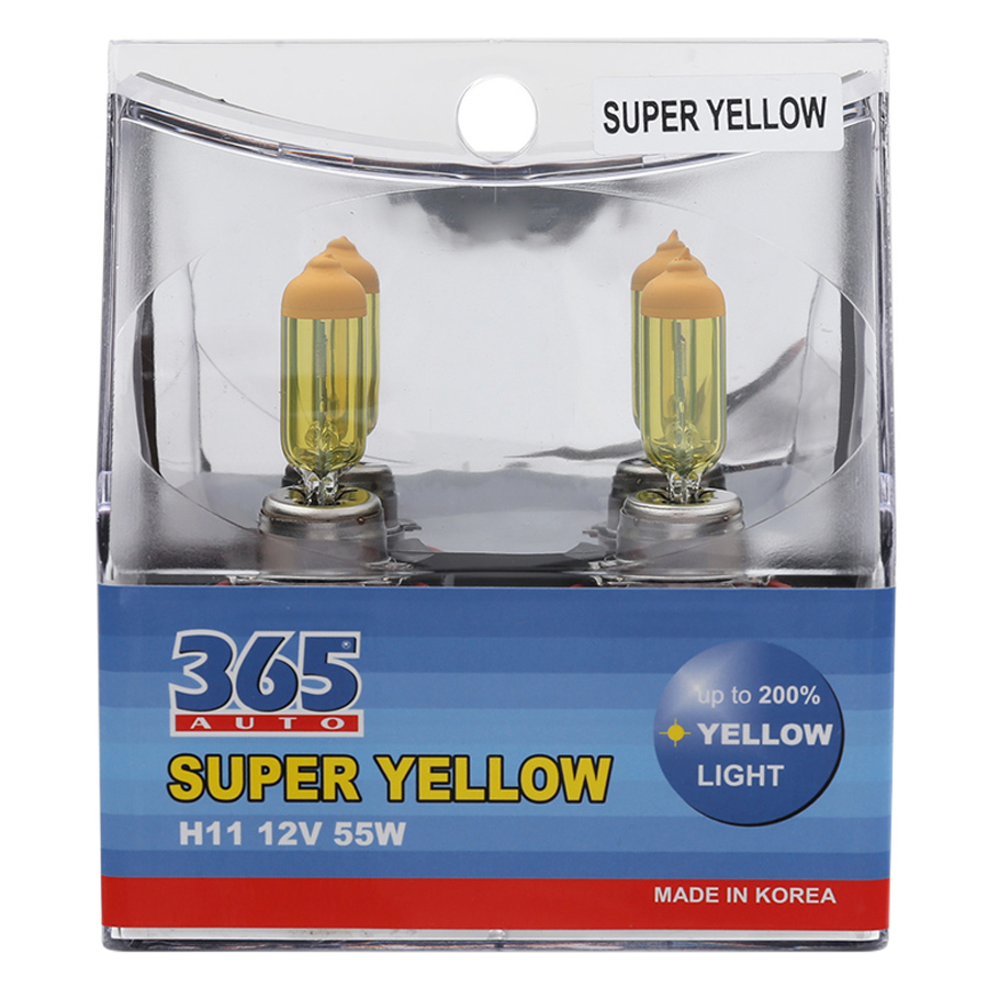 Bộ 2 Bóng Đèn Phá Sương 365-Auto H11 Super Yellow - Vàng