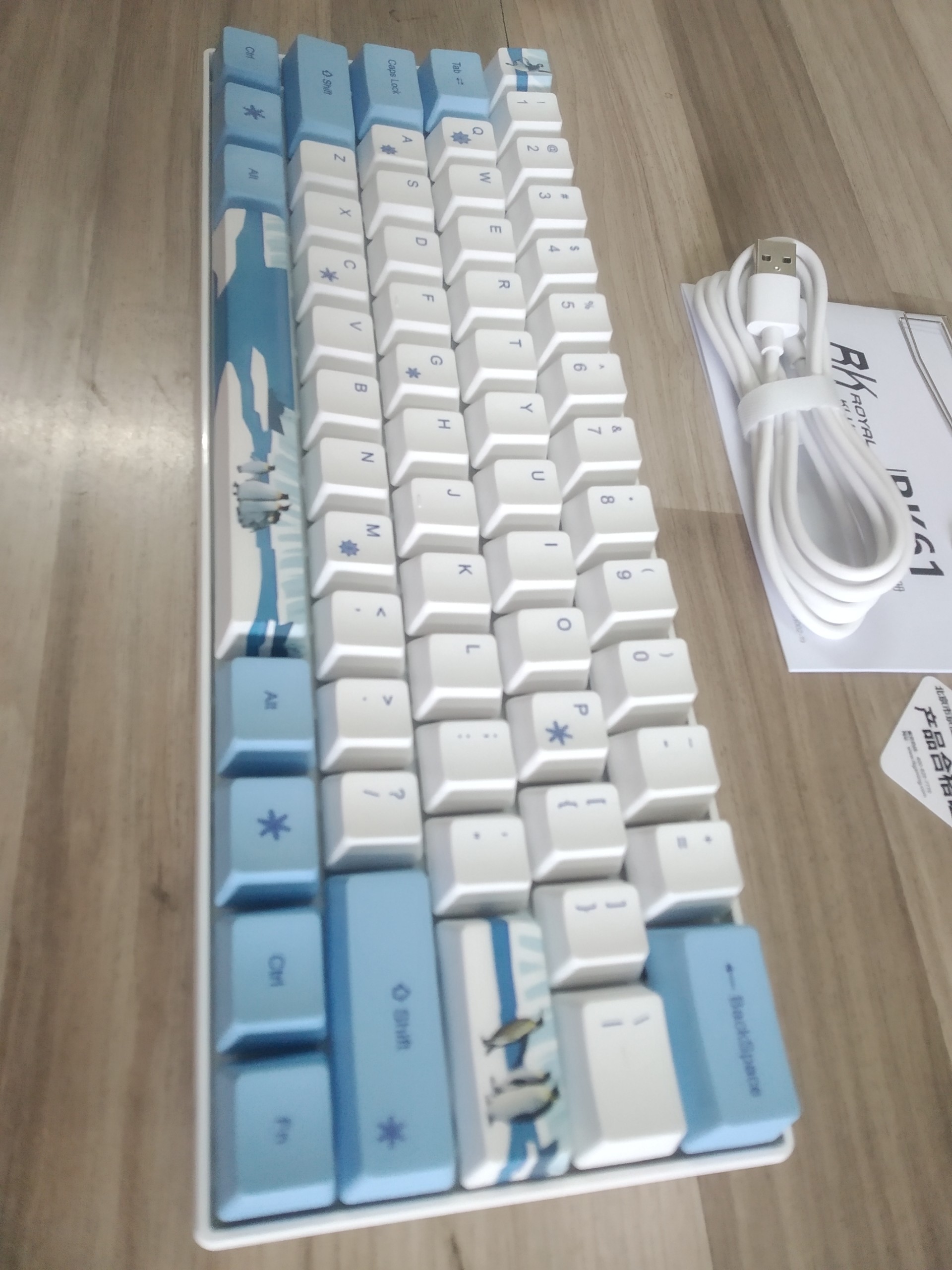 Bàn phím cơ không dây RK61 - Phiên bản giới hạn- Keycap PBT, công nghệ in Dye-sub, nhiều màu sắc, hoạ tiết. Chính hãng Royal Kludge