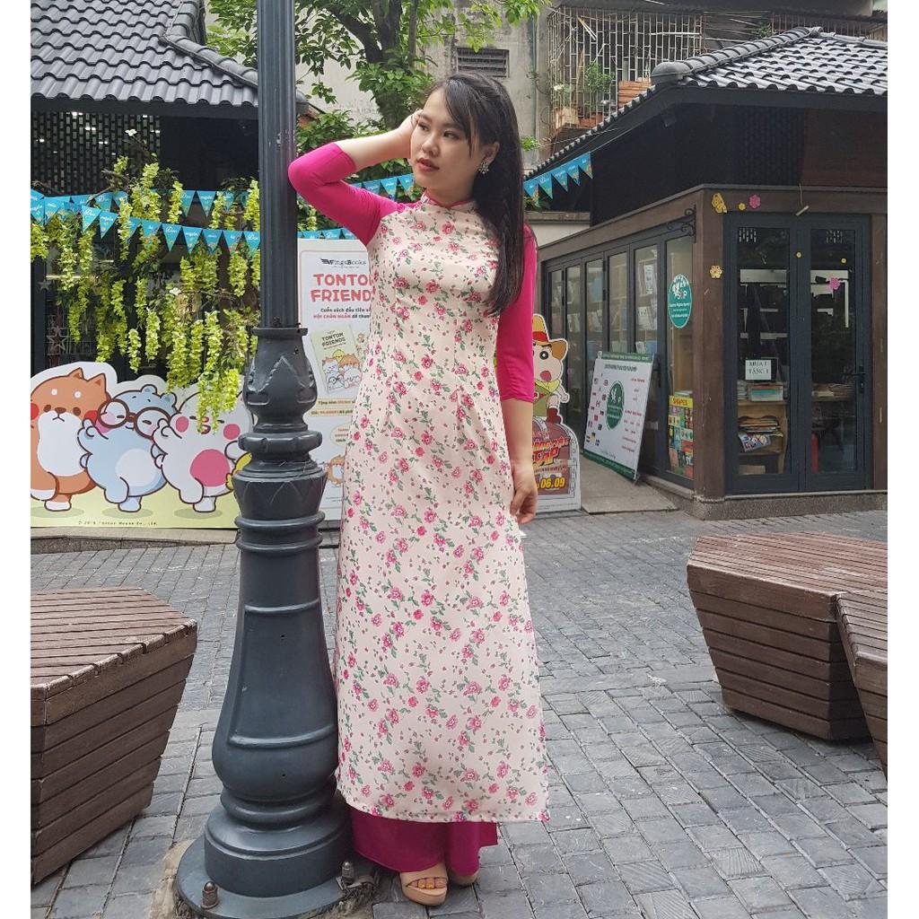 Áo dài hoa nhí