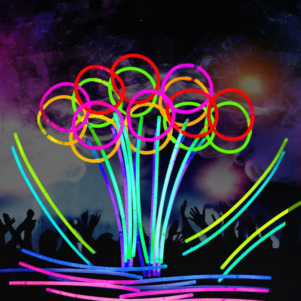 SET 100 Que phản quang lightstick phát sáng trong đêm tối, quẩy EDM, làm vòng đeo tay, nhảy hiphop, tiệc party, an toàn