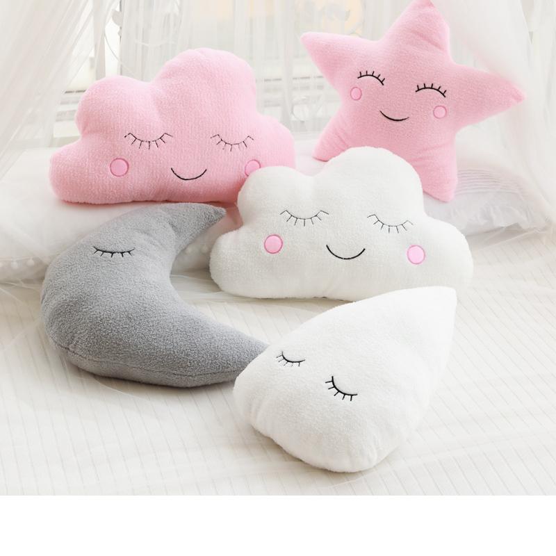 Đẹp Nhồi Bông Mây Trăng Sao Raindrop Sang Trọng Gối Đệm Mềm Mại Cloud Nhồi Bông Sang Trọng Đồ Chơi Dành Cho Trẻ Em Bé Trẻ Em Gối Cô Gái quà Tặng