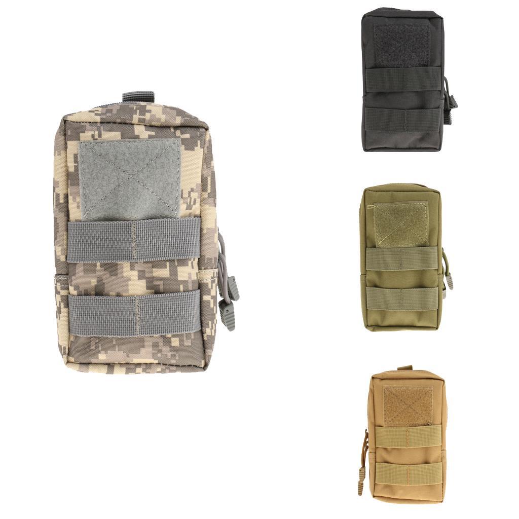 Outdoor Tactical Molle Belt Waist Pack Fanny Utility Phone Pouch Black