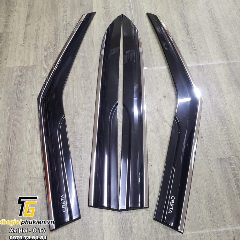 Bộ vè che mưa Hyundai Creta viền INOX cao cấp