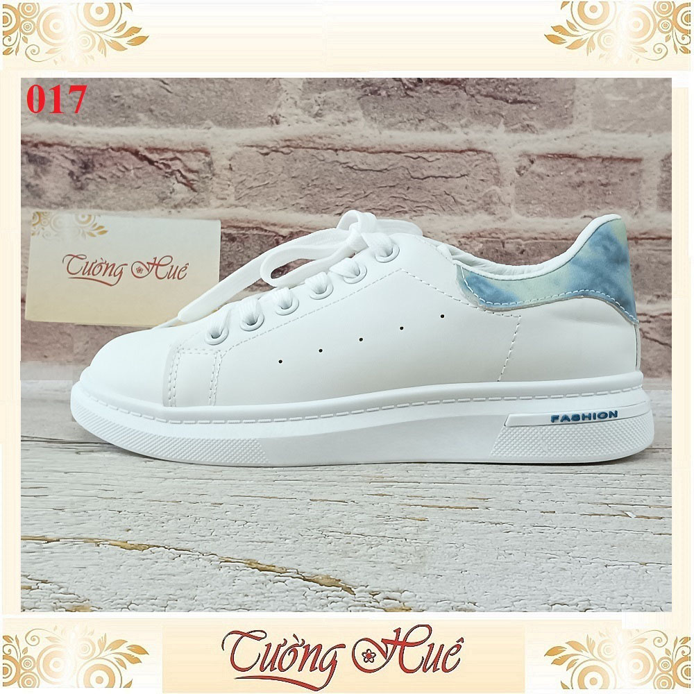 Giày Thể Thao Nữ Đế Bằng Cột Dây Gót Pha Màu - Hàng Quảng Châu - 017