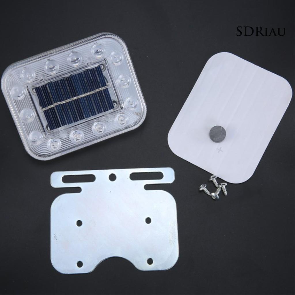 Set 2 Đèn Led Năng Lượng Mặt Trời Dc12-24V Dành Cho Xe Hơi Kèm Phụ Kiện