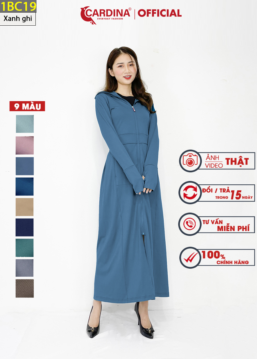 Áo Choàng Chống Nắng CARDINA 2 Lớp Chất Thun Lạnh 1BC