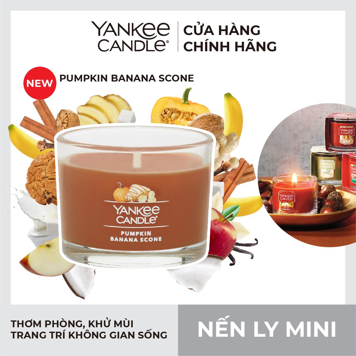 Nến ly mini Yankee Candle (37g) - Pumpkin Banana Scone