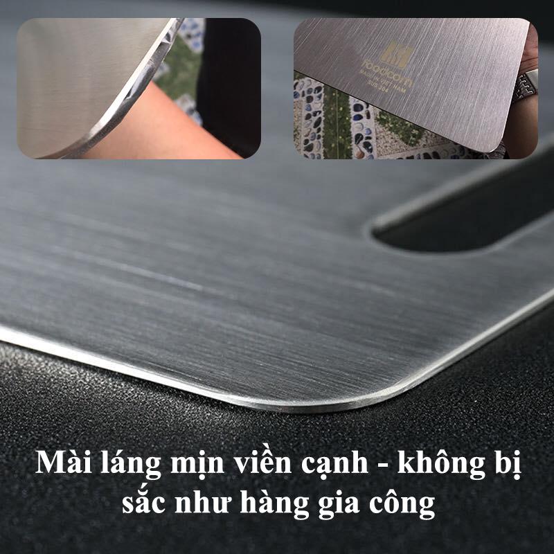 Thớt Inox 304 Cao Cấp KHông Gỉ- Size 33,5x23cm , Kháng Khuẩn, Chống Ẩm Mốc, Thớt Nhà Bếp- Hàng Loại 1. Chính Hãng