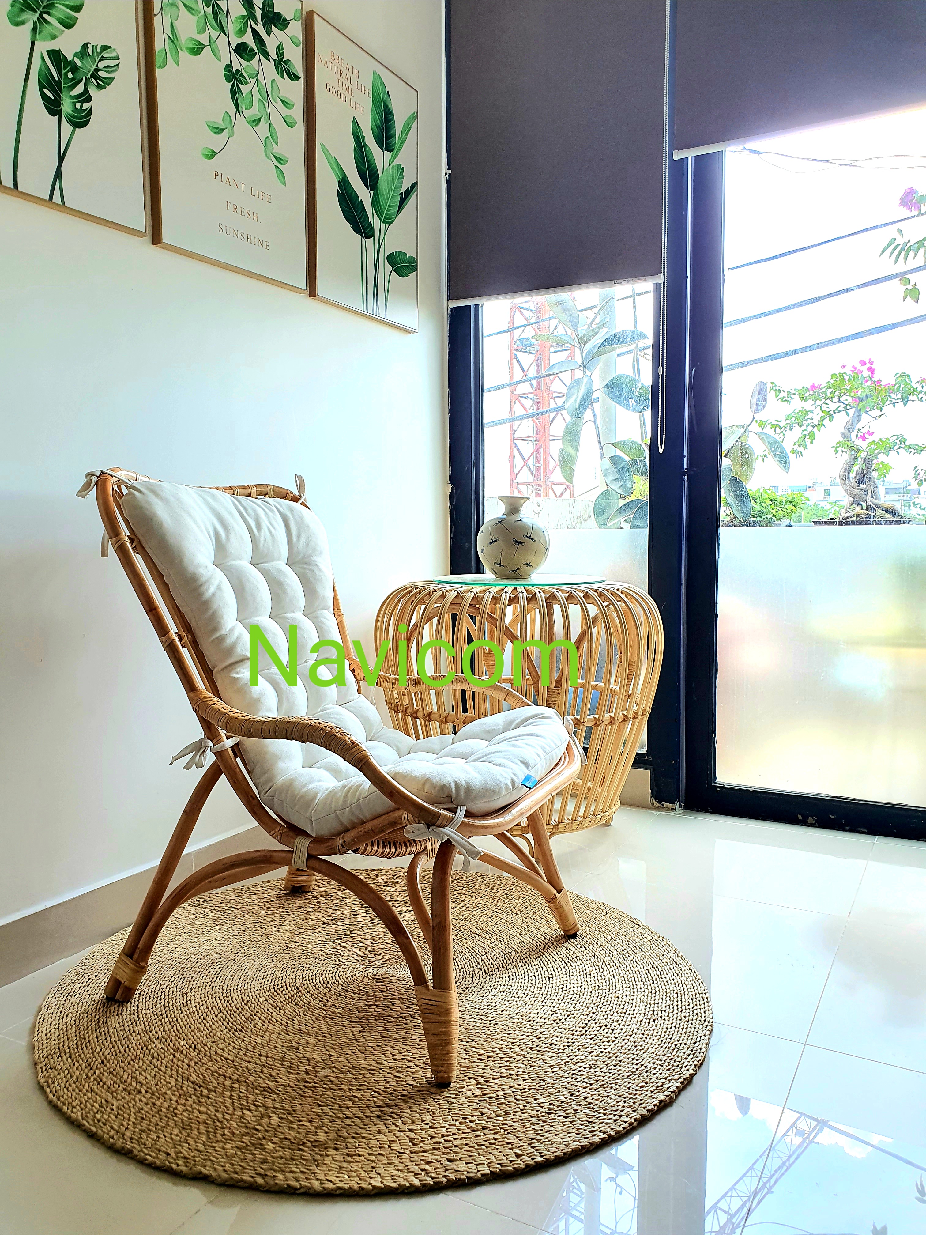 Ghế thư giãn, đọc sách mây tự nhiên