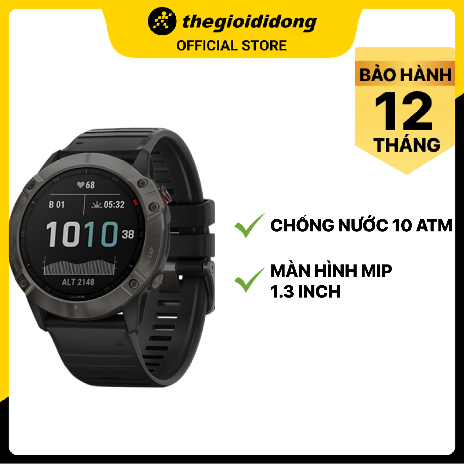 Đồng hồ thông minh Garmin Fenix 6X Sapphire dây silicone