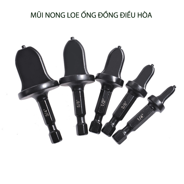 Mũi loe ống đồng điều hòa gắn máy khoan cầm tay, cỡ 6-10-12-16-19mm tùy chọn