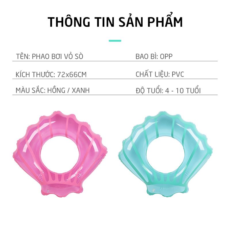 Phao bơi hình dáng vỏ sò SW42